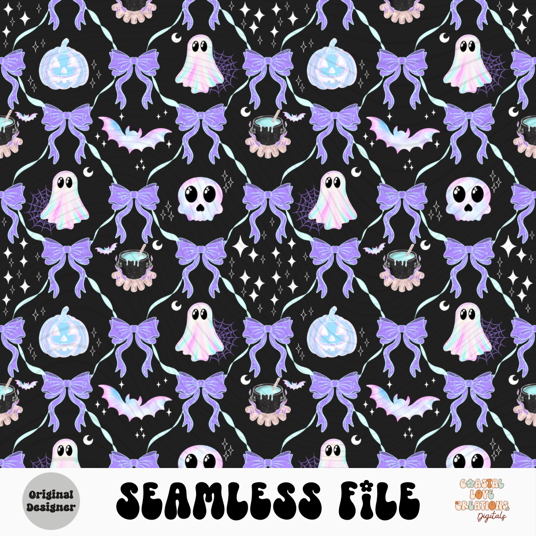 Spooky Bows- Seamless PNG