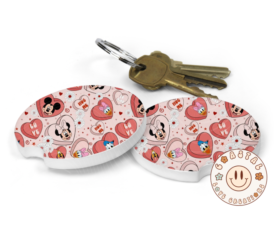 All you need is love- Car Coaster Set