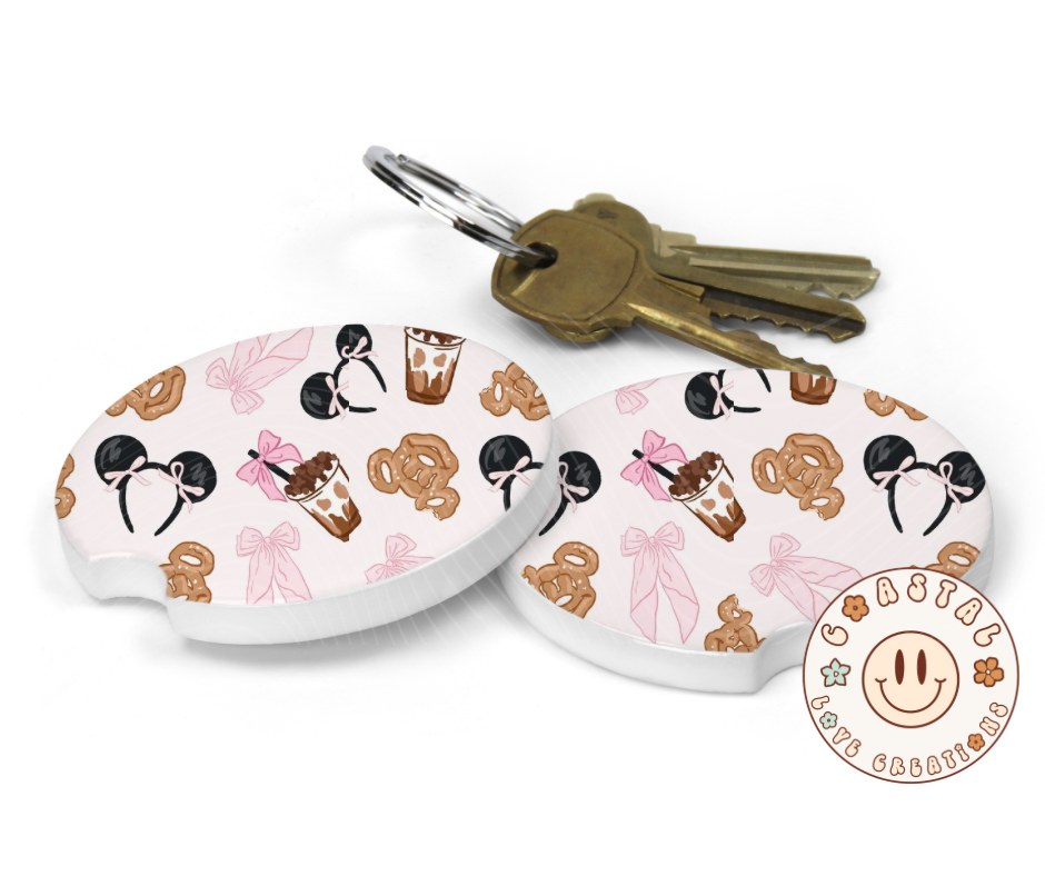 Coquette Snacks- Car Coaster Set