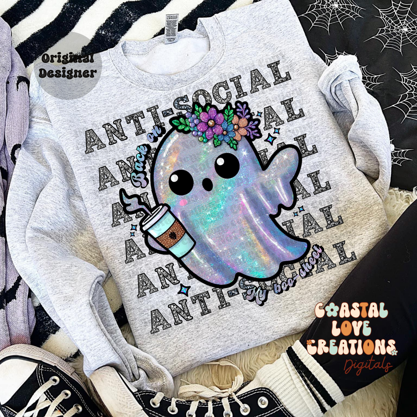 Anti-Social Back on my Boo-Sheet- PNG
