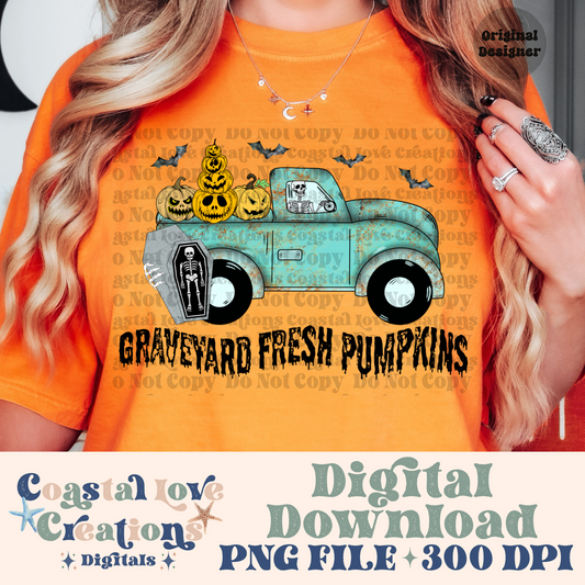 Graveyard Fresh Pumpkins- Wavy PNG