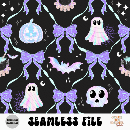 Spooky Bows- Seamless PNG