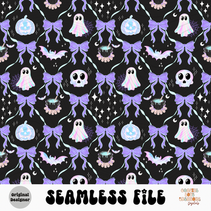Spooky Bows- Seamless PNG