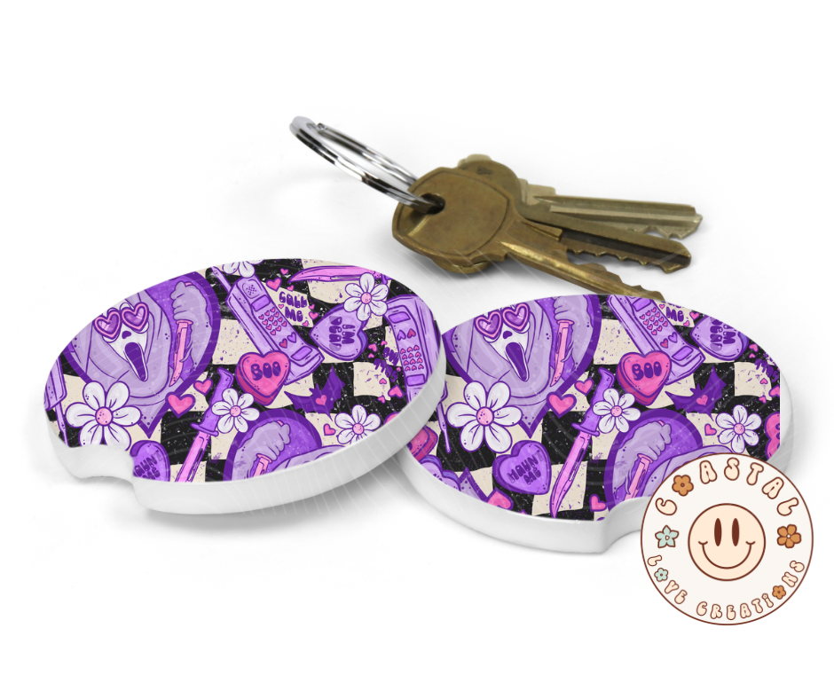 Call Me- Car Coaster Set